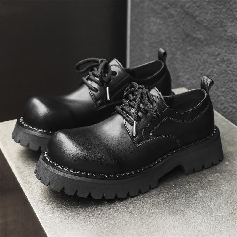 

Туфли Paris Derby мужские премиум-класса Sense Minimalist Wind Carbon Black Big Head кожаные туфли повседневные лоферы 1032-J 38 чёрный