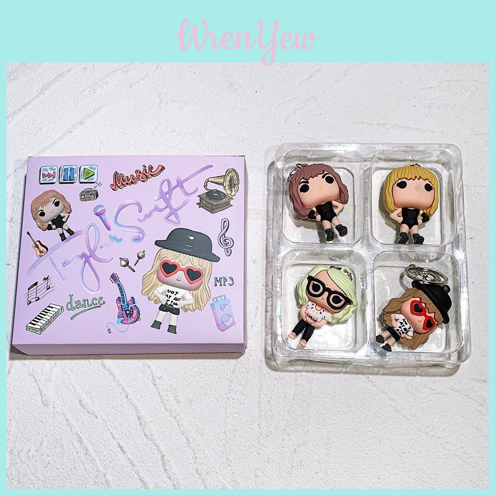 Adorable Taylor Swift Silicone Keychain Perfect Cartoon Figurine Accessory Gift