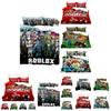 Cartoon Roblox Minecraft Digital Print Bedding Set High-quality Cartoon Style White Color