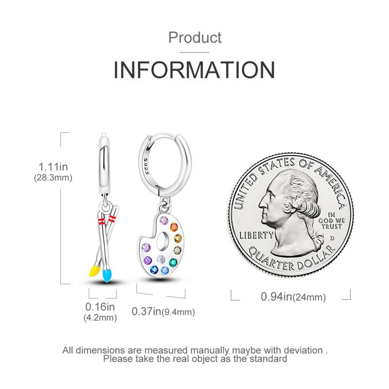 925 Silver Colorful Feathers Drop Earrings Dream Catcher Bohemia Asymmetry Dangle Earrings Original Wedding Jewelry For Women