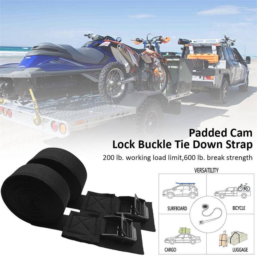 1 Pair 300CM X 2.5CM Car Roof Rack Luggage Cam Buckle Lashing Tie Down Straps