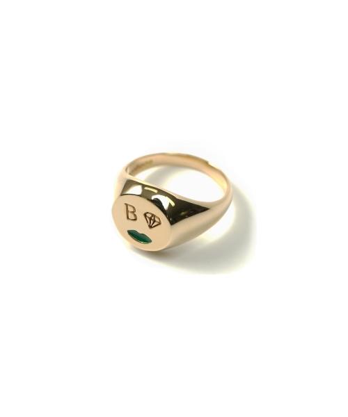 Bonbeau Smile Epoxy Signet Ring Thick Smile Ring (Type B)