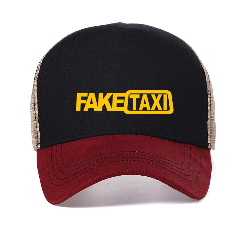 новая ШАПКА FAKE TAXI Мужская Хип-Хоп Смешная Кепка Крутая Летняя Сетчатая Бейсболка для Водителя Такси gorras Adjustable