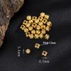 Argent Sterling S925 avec Perles Espacement Plaqué Or 24K pour Bijoux DIY