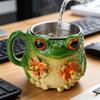 Harz Trinkbecher mit lustigen Fröschen 11oz Große Kapazität Kaffeetasse für stabiles Aufstellen Perfekt für Charme und Hydration