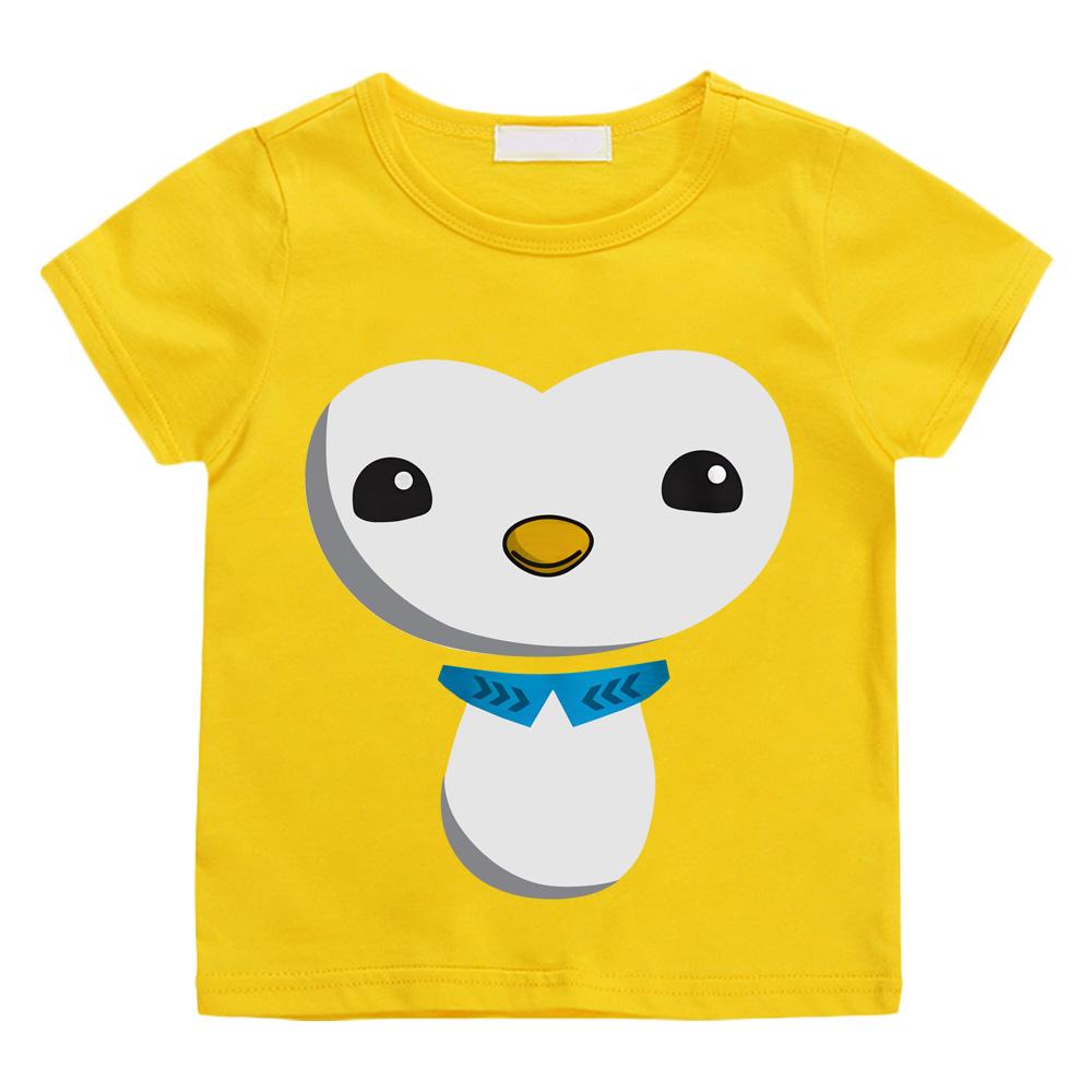 The Octonauts Kawaii Penguin Print T-shirts Cartoon Manga Cotton Short Sleeve Boys/Girls T Shirt Teens Cartoon Print Streetwear