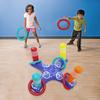 Inflatable Pool Ring Toss Game Pool Floats Toys Games Set with 4pcs Hoop and Inflator Water Entertainment Interactive Game