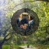 2D Metal Owl Mandala Wind Spinner for Outdoor Garden Courtyard and Home Decor Moonlight Hanging Wind Chime No Power Required Easy To Install