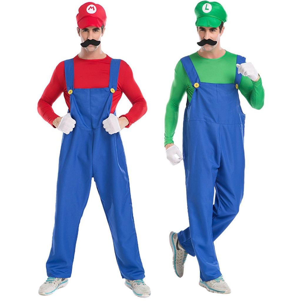 Super Mario Bros Luigi Costume For Kids And Adults Breathable Full Body Cosplay Dress With Exquisite Workmanship