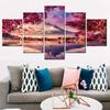 5 Pieces Wall Art Canvas Prints Landscape Poster Painting Fuji Fugaku Japan Honshu Home Decor Picture For Living Room Artwork
