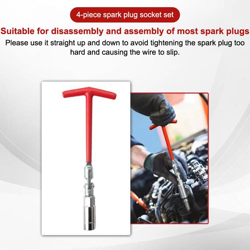 Zündkerzenhülse T-Form 14/16/18/21mm Auto Motorrad Zündkerzen-Entfernungswerkzeuge 3/4/5 Stück Auto Reparaturwerkzeugsatz Entfernungswerkzeug