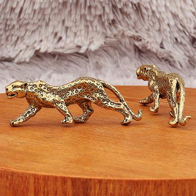 Creative Retro Leopard Figure Home Decor Ornament, Office Desktop Decoration, Collectible Crafts