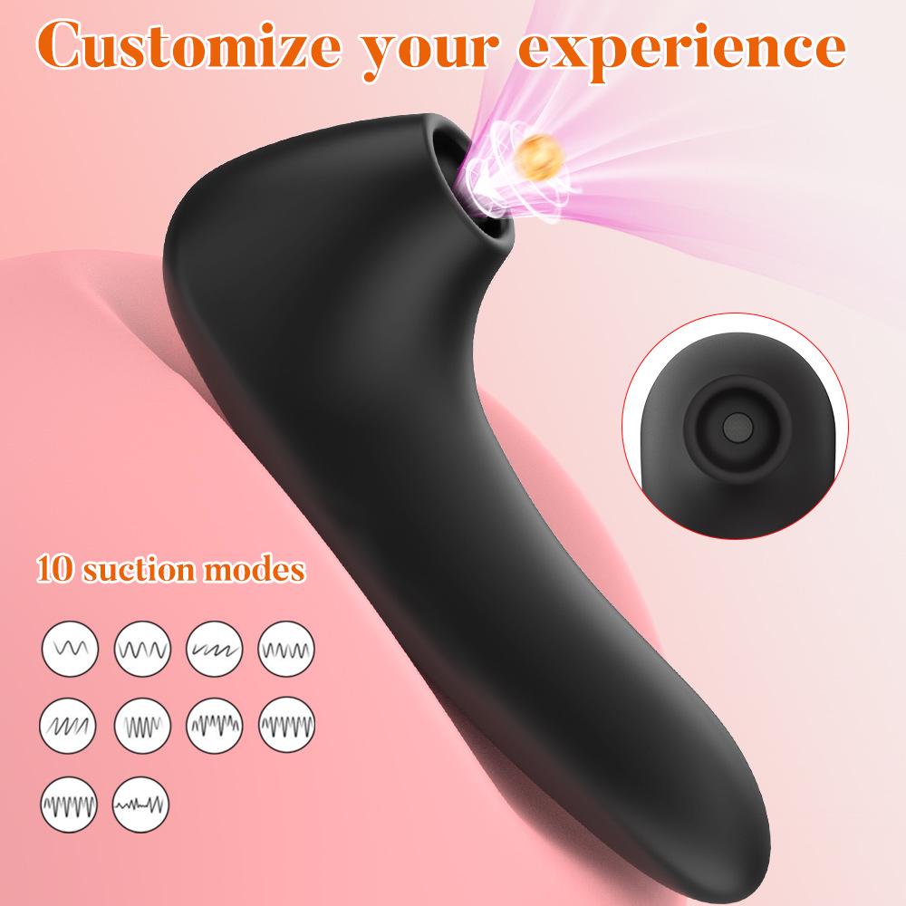 Rechargeable 10-Mode Mini Suction Massager for Breast & Clitoris