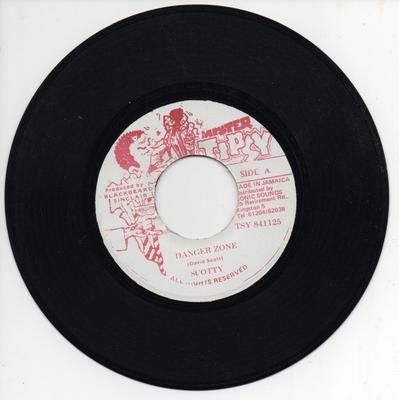 7inch Record SCOTTY - Danger Zone TSY841125 Mister Tipsy Jamaica Reggae, Ska & Dub Used