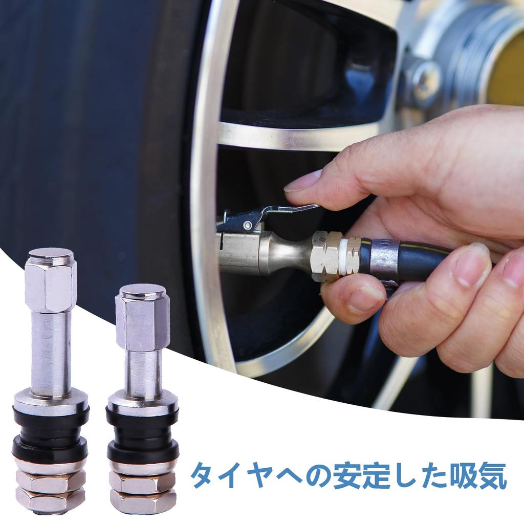 Tire Valves [Set of 8] Metal Valve Stem, Tire Air Valve, Metal Tubeless Valve,