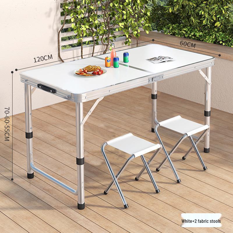 Portable Aluminum Folding Table - Multifunctional Dining, Study, or Outdoor Use