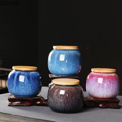 250 ml Tee-Vorratsbehälter, einfarbig, versiegelter Keramikbehälter, chinesischer Haushaltsküchen-Tee-Bonbon-Kaffee-Vorratsbehälter, Teebehälter