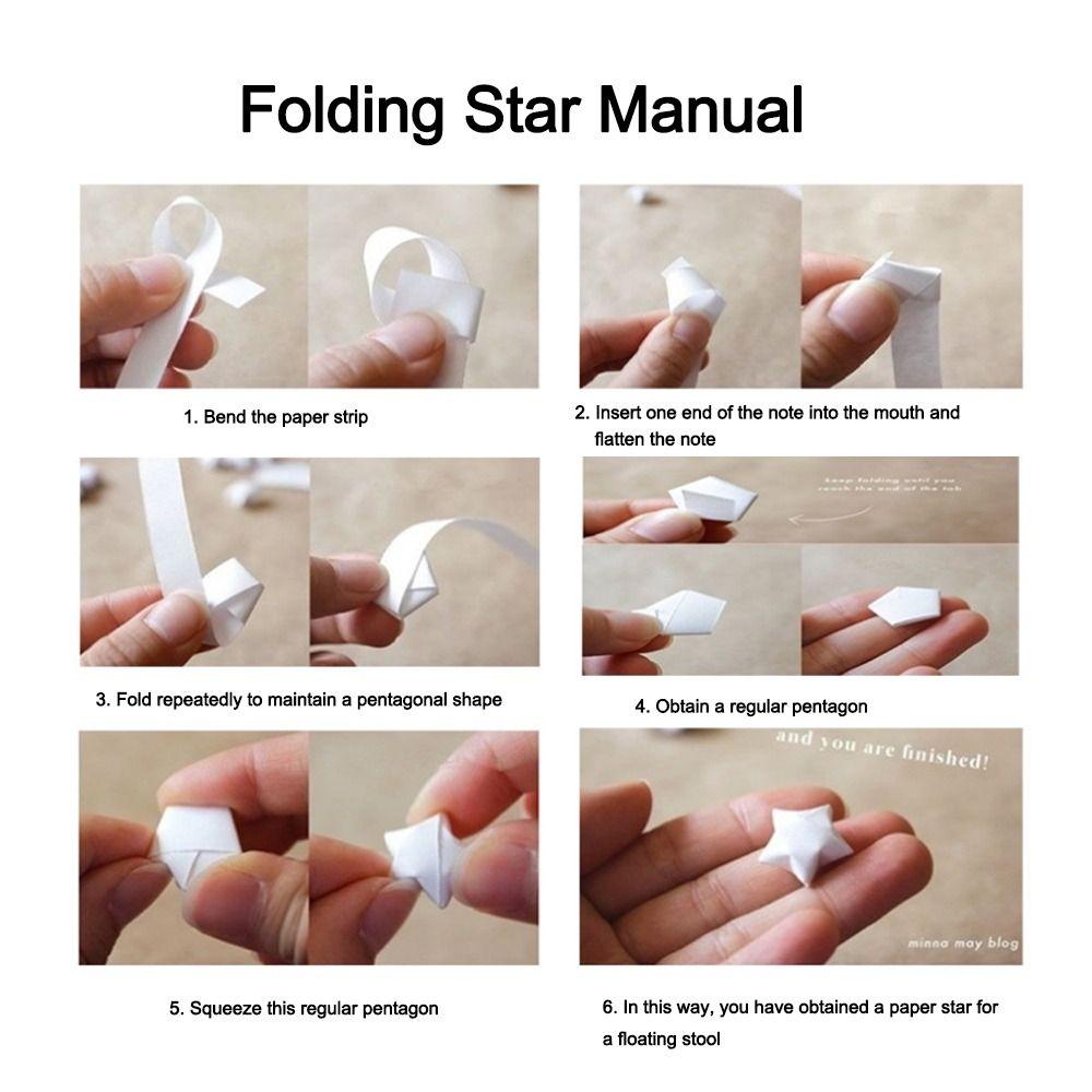 540 Sheets Colorful Star Origami Paper Cartoon Single Sided Lucky Star Origami Art Craft Best Wishes Star Paper Strip Kids Gift