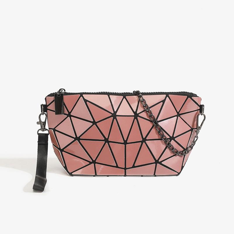 

2024 New Geometric Rhomboid Mobile Phone Bag Cosmetic Fashionable Key Change Single-shoulder Cross-body Women розовый
