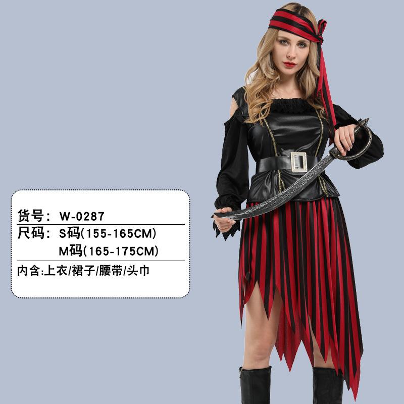 Halloween Adult Pirate Costumes Somali Jack Pirate Captain Dress Party Dress Up