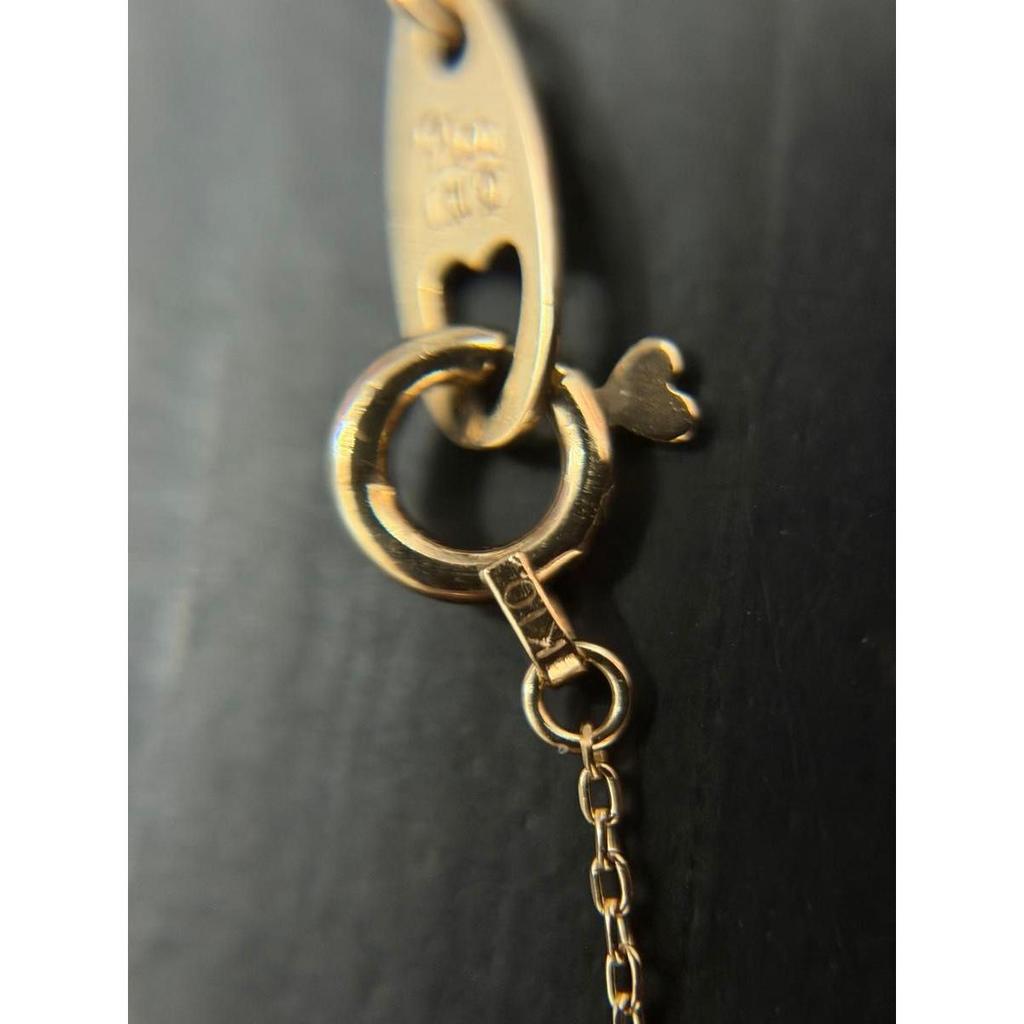 Used K10 1 Natural Diamond 0.02ct Diamond X Nico-chan Reversible Pendant Necklace Star Jewelry Good Condition!