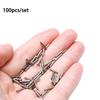 100pcs Zinc Zinc Alloy Copper Fishing Line Tube Crimp Sleeves Connector Tackle Tools Fishing Wire Pipe
