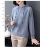 Women's Trendy 2024 Korean-Style Short Hooded Sweatshirt: New Color, Knitted Base Layer for Spring/Autumn