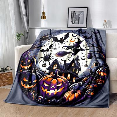 1 Stück Halloween Bilder Ideen Decke Saisonale Universelle Heimdekoration, Wohnzimmer, Reise, Camping, Auto Decken