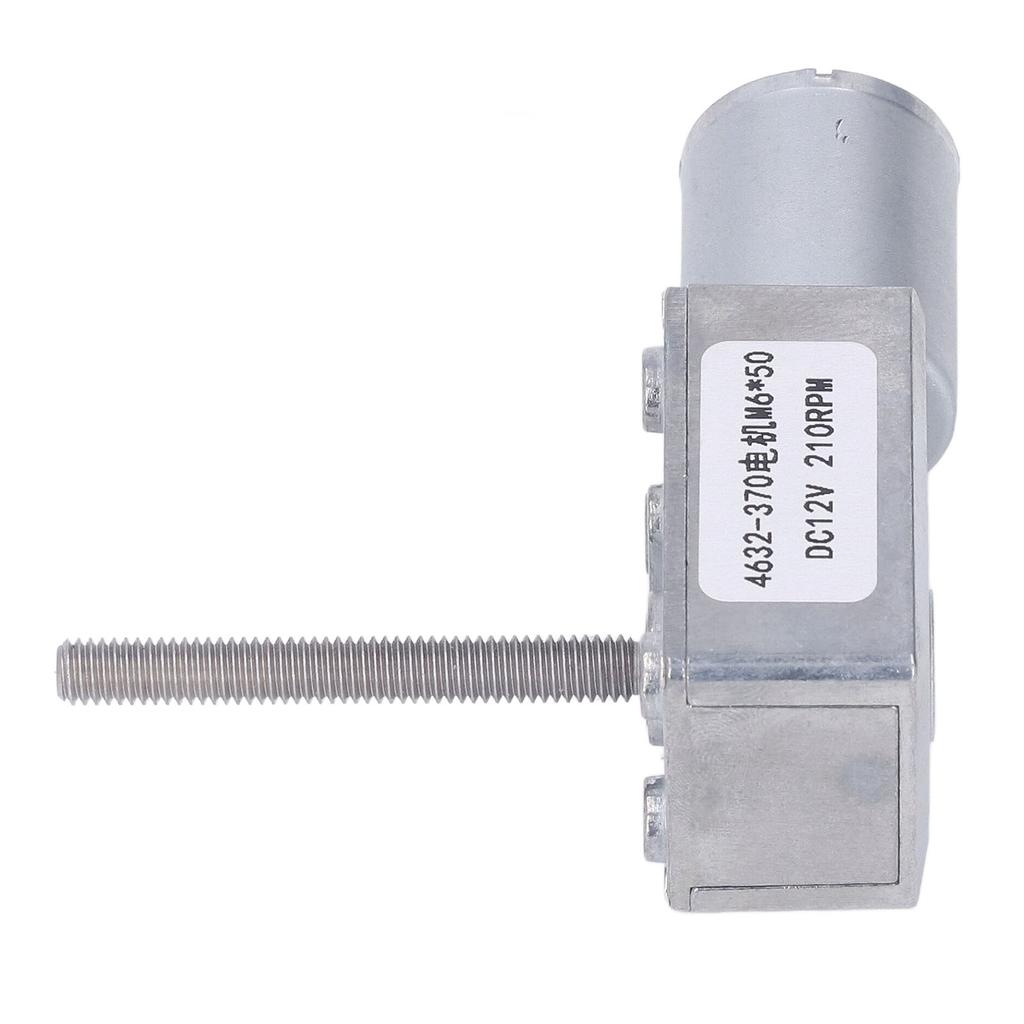 DC Worm Gear Motor M6 X 50mm Aluminum Alloy Brass Reversible DC Reduction Motor for Window Opener