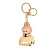 1pc Creative Labubu Car Keychain Cartoon Labubu Fabric 3D Cute Bag Pendant Gift