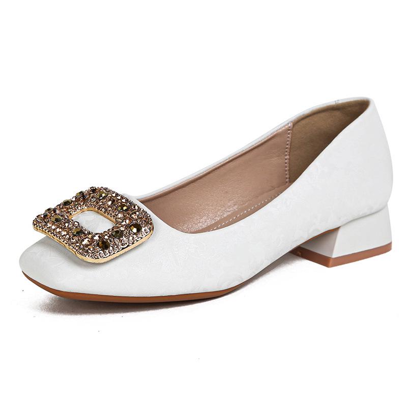 

Жіночі туфлі на плоскому ходу на низьких підборах 2023, м яка підошва, унікальний дизайн для весни та осені 37