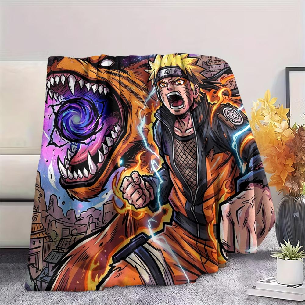 Naruto Print Flannel Blanket, Ultra Soft High Quality All Seasons Warm Throw, Home Decor Cozy Blanket, Perfect Christmas Gift