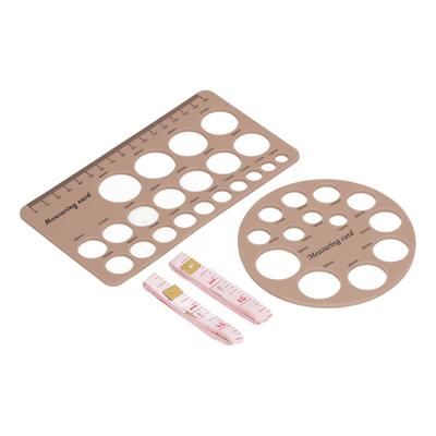 Herramienta de Medición de Brida Juego de Reglas para Pezones de Talla Silicona para Extractor de Leche Redondo y Rectangular Ligero