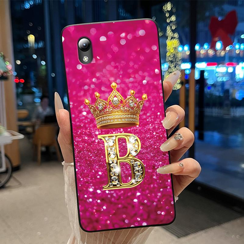 

Soft Black Case For ZTE Blade A3 (2019)/ L8/A31 Lite Case Letter Crown Pattern For ZTE Blade A3 2020/Avid 579 Shockproof Shell ZTE Blade A3 (2019)