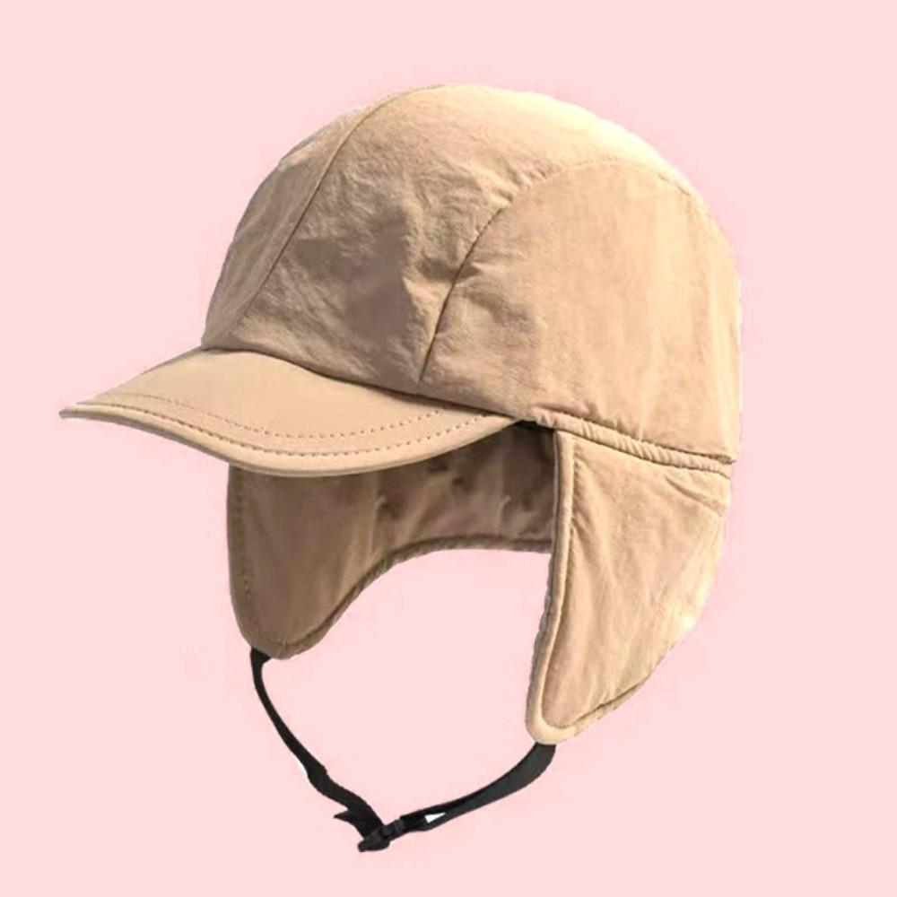 Японский стиль Шапка-ушанка с козырьком Легкая ветрозащитная Пилотская шапка Защита ушей Ушанка Зимняя хаки