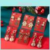 Santa Claus Christmas Tree Gingerbread Man Snowman Element Earrings For Holiday Celebrations