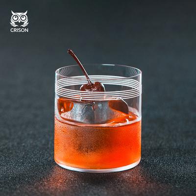 WK5201 CRISON Lekki kubek do wody z kryształowym wzorem, kubek do soku, kieliszek do koktajlu Collins, szklanka do whisky Old Fashioned