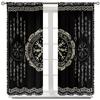 JIT 2pcs Rune Pattern Blackout Curtain   Viking Design   Room Darkening   Polyester   Home Decor   Rod Pocket Window Treatment