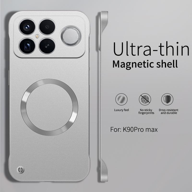 Fashion Matte Hard Frameless Magnetic Phone Case for Xiaomi Poco F9 Ultra F9 Pro F8 Ultra F8 Pro Metallic Paint Frosted Thin Back Cover