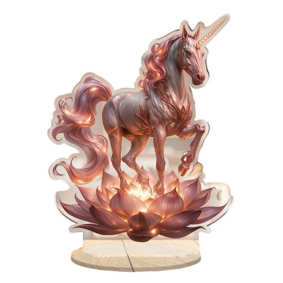 Acrylic Horse Sign Tabletop Decoration 2D Flat Desktop Ornament for Home Office Living Room Shelf Fireplace