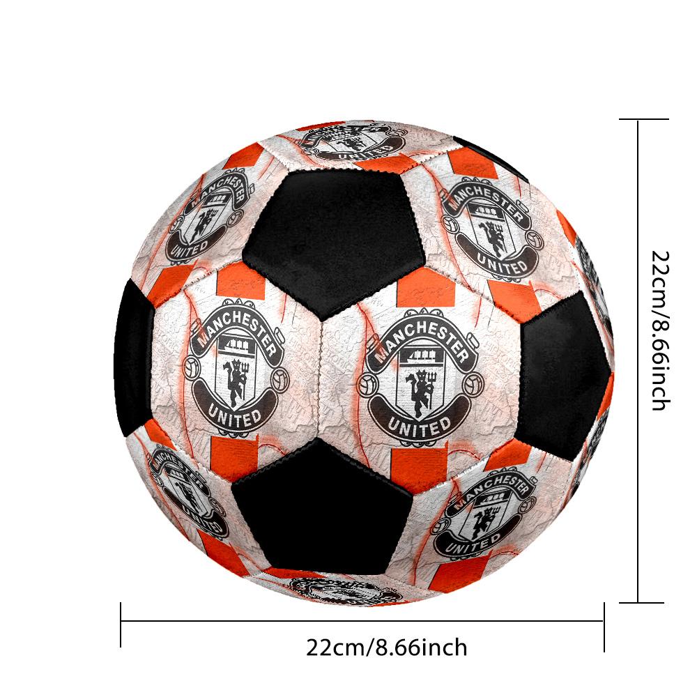 Manchester United2 Fußball Bunt Alle Altersgruppen Maschinengenäht PVC Wettkampfbereit Langlebig Hoher Rückprall.GRÖSSE5