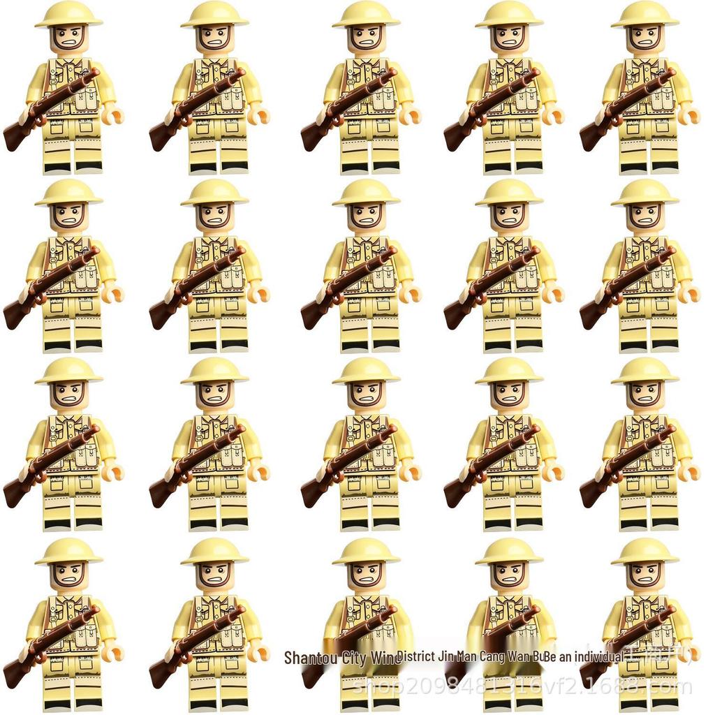 WWII Military Building Block Figures: Special Forces, Eighth Route Army, German & Soviet Army Toy