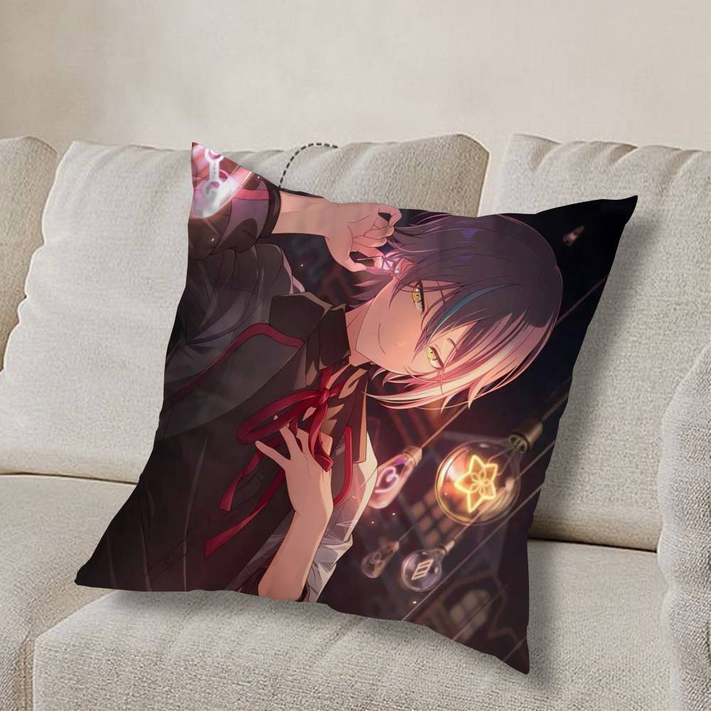 R-Rui Project Sekai Kamishiro  Pillow Case Sofa Living Room Bedroom Headboard Backrest Cushion Square Cushion Nap Time