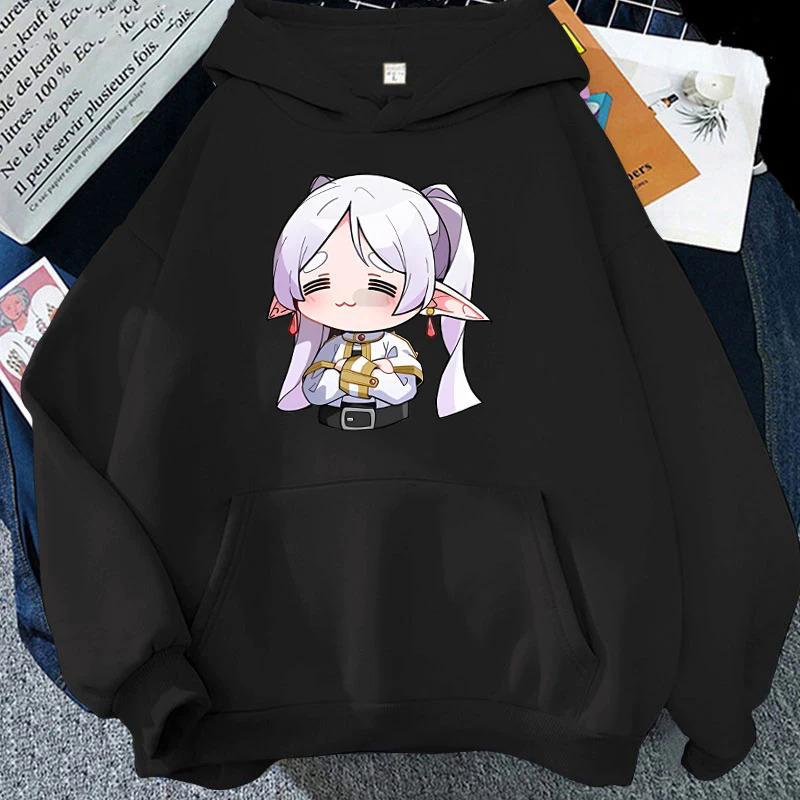 სასაცილო ანიმე ფრიერენის პრინტიანი ჰუდი მოდური ჰუდები