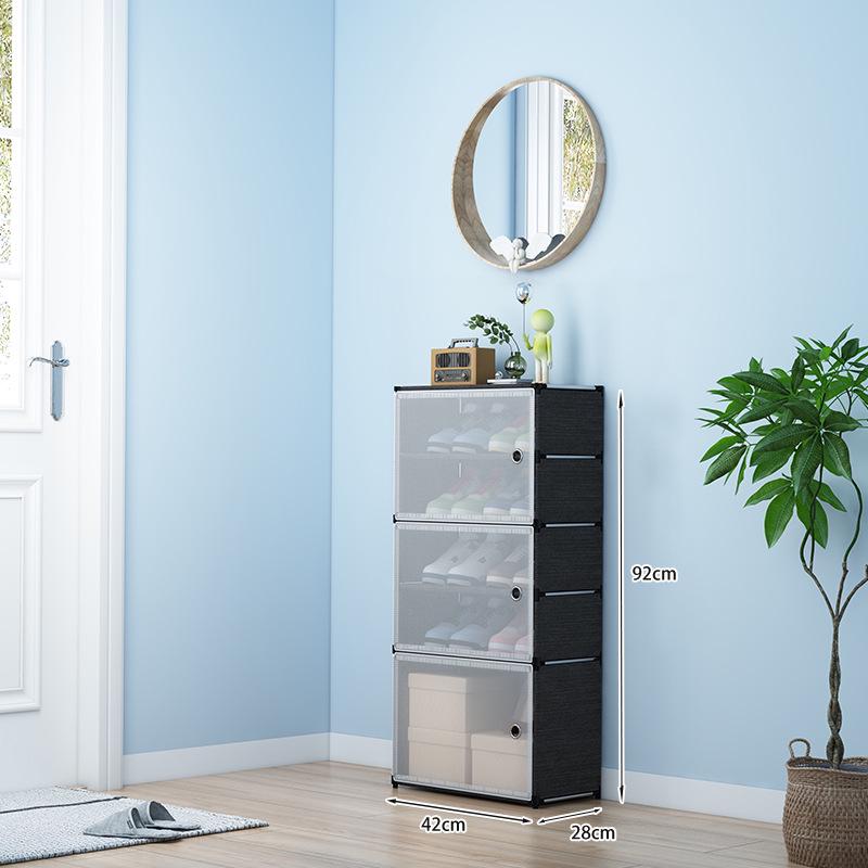 Platzsparendes Mehrschicht-Schuhregal mit Staubschutz für Wohnheime