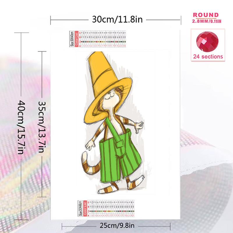 Pettson Findus 100% Round Full Drill 5D DIY Diamond Painting Embroidery Cross Stitch Rhinestone Décor