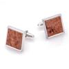 Elegant Wood Cufflinks X2 Briar1