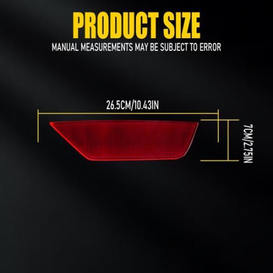 Right Rear Side Reflector Bumper Light Lamp For 2013- Ford Escape Red Lens V