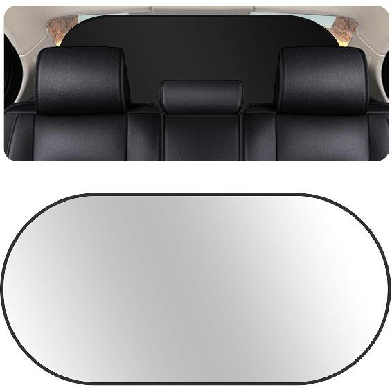 Back Window Sun Shades For Car,210T Titanium Silver Rear Window Sun Shade With Suction Cup Keeps Cars Interior Cool,39.37 * 19.76  Universal Sunshade