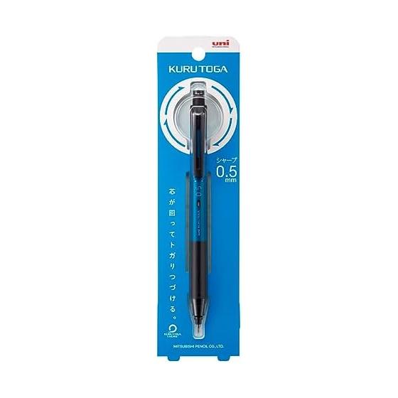 Mitsubishi Pencil KURUTOGA KS Mechanical Pencil, 0.5mm, Blue, M5KS1P.33, KURUTOGA Engine, Elastomer Grip